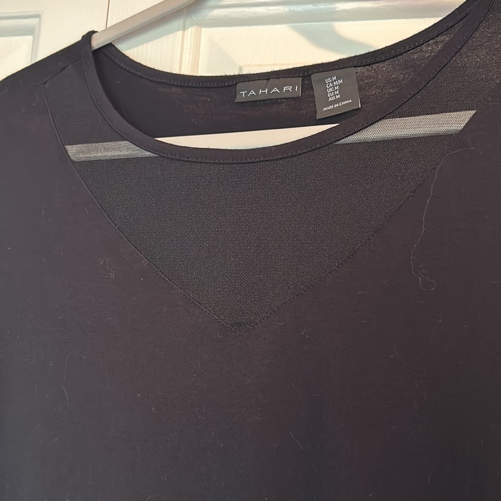 “Tahiti” top w/ mesh accent on chest - Picture 2 of 9